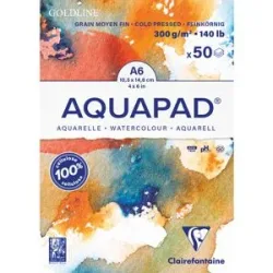 Aquarellpapier-Block, 10,5 x 14,8 cm, 50 Blatt, 300 g/m²