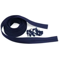 buttinette Endlosreißverschluss im Set, Spirale: 4,2 mm, 4 m, marine