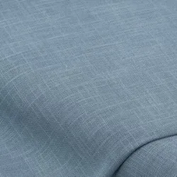 Vorhangstoff in Leinen-Optik, blau