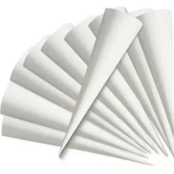 Schultüten-Rohlinge, weiß-grau, 70 cm, 10 Stück