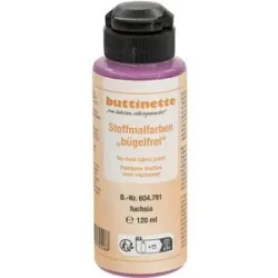 buttinette Stoffmalfarbe bügelfrei in verschiedenen Farbtönen, 120 ml