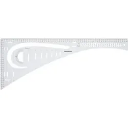 buttinette Schneiderlineal, in cm-Einheit, Größe: 60,5 x 24,6 cm