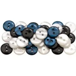 buttinette Hemd- und Blusenknöpfe, Größe: 11 mm Ø, Inhalt: 100 Stück