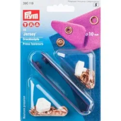 Prym Jersey-Druckknöpfe, kupfer, Größe: 10 mm Ø, Inhalt: 10 Stück