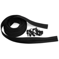 buttinette Endlosreißverschluss im Set, Spirale: 4,2 mm, 4 m, schwarz
