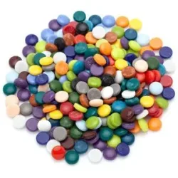 Fantasy Glas-Mosaik, rund, bunt, 12 mm Ø, 500 g