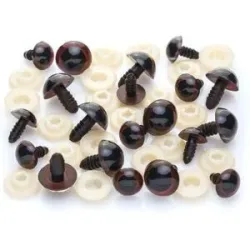 Tieraugen, braun, 9 + 12 mm, 20 Stück