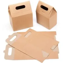 Papp-Geschenkboxen, braun-natur, 12 Stück