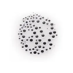 Wackelaugen zum Kleben, schwarz-weiß, 3?10 mm Ø, 100 Stück