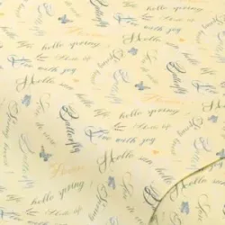 Baumwollstoff Schrift 
