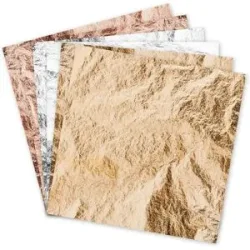 Deco-Metall Set, 9 x 9 cm, 3 Farben, 6 Blatt