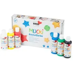 Kreul Mucki Bastelfarben, 6x 80 ml