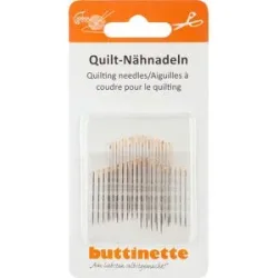 buttinette Quiltnähnadeln, Stärke: 0,53?0,71 mm, Länge: 25,5?39,0 mm, Inhalt: 30 Stück