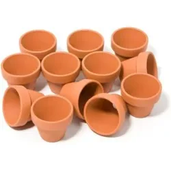 Tontöpfe aus Terrakotta, 4 cm hoch, 4,5 cm Ø, 12 Stück