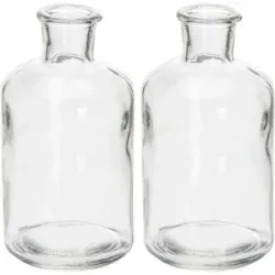 Glasvasen, 13 cm, 6,5 cm Ø, 2 Stück