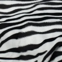 Fellimitat Zebra, schwarz/weiß