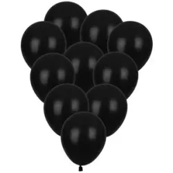 Ballons, matt-schwarz, 33 cm Ø, 10 Stück