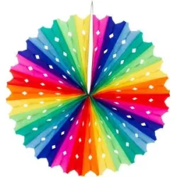 Papierfächer, bunt, 45 cm Ø