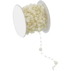 Perlenkette, creme, 2?6 mm, 15 m