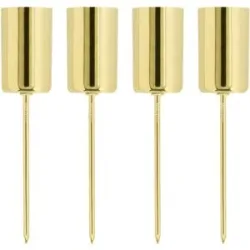 Stabkerzenhalter, gold, 2,5 cm Ø, 4 Stück