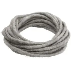 Wollkordel, grau, ca. 7 mm Ø, 5 m