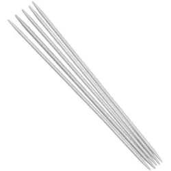 buttinette Strumpfstricknadeln, Aluminium, 15 cm