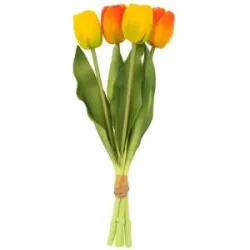 Tulpen, orange, gelb, 30 cm, 4 Stück