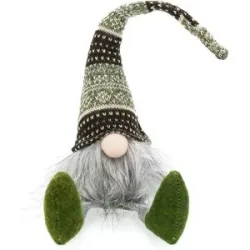 Wichtel aus Stoff, grün, 28 cm hoch, 5,5 cm Ø