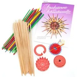Strohstern-Set, bunt