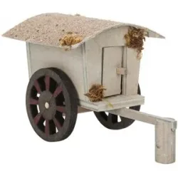 Hirtenwagen aus Holz, 14,5 x 9 cm