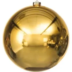 Weihnachtskugel aus Kunststoff, gold, 20 cm Ø