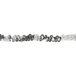Elastik-Paillettenband, silber, Breite: 10 mm, Länge: 3 m