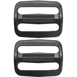buttinette Leiterschnallen, für 25 mm breite Bänder, 4 Stück, Kunststoff