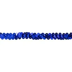 Elastik-Paillettenband, blau, Breite: 10 mm, Länge: 3 m