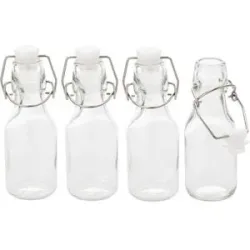 Glas-Bügelflaschen 100 ml, 4 Stück