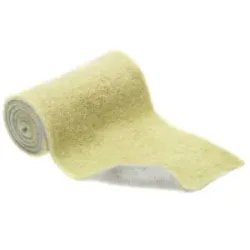 Wollband, zweifarbig, grau-gelb, 15 cm, 1 m