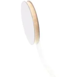 Chiffonband, creme, 10 mm, 25 m