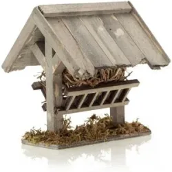 Futterstelle aus Holz, 10 x 10 x 9,5 cm