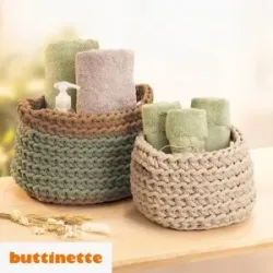 Häkelanleitung ? Körbe aus buttinette Makramee 