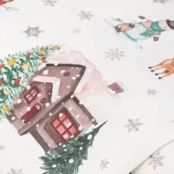 Dekostoff Winterlandschaft 