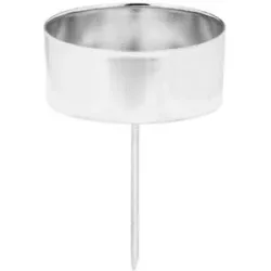 Teelichthalter, silber, 4 cm Ø, 4 Stück