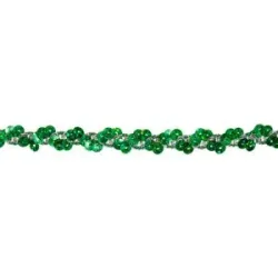 Metallic-Paillettenband, grün, Breite: 10 mm, Länge: 3 m