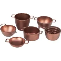 Töpfe aus Kunststoff, 0,5 - 2,2 cm, 6 Stück