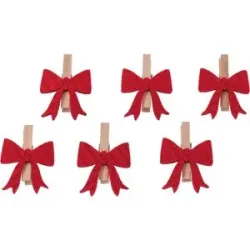 Filz-Schleifen mit Klammern, 4 cm, 6 Stück