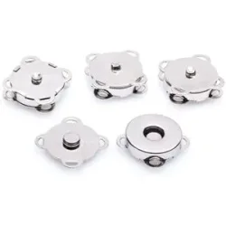 buttinette Magnet-Verschlüsse mit Ösen zum Annähen, 19 mm Ø, 4 Stück