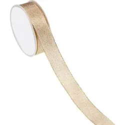 Stoffband, gold, 25 mm, 10 m