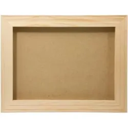 3D-Bilderrahmen aus Holz, 42,5 x 33,5 x 3,5 cm