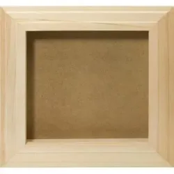 3D-Bilderrahmen aus Holz, 27 x 27 x 3,5 cm