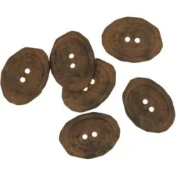 Dill Holzknöpfe, Größe: 25 mm, Inhalt 6 Stück