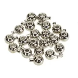 Positionierungsperlen, silber, 3 mm Ø, 20 Stück